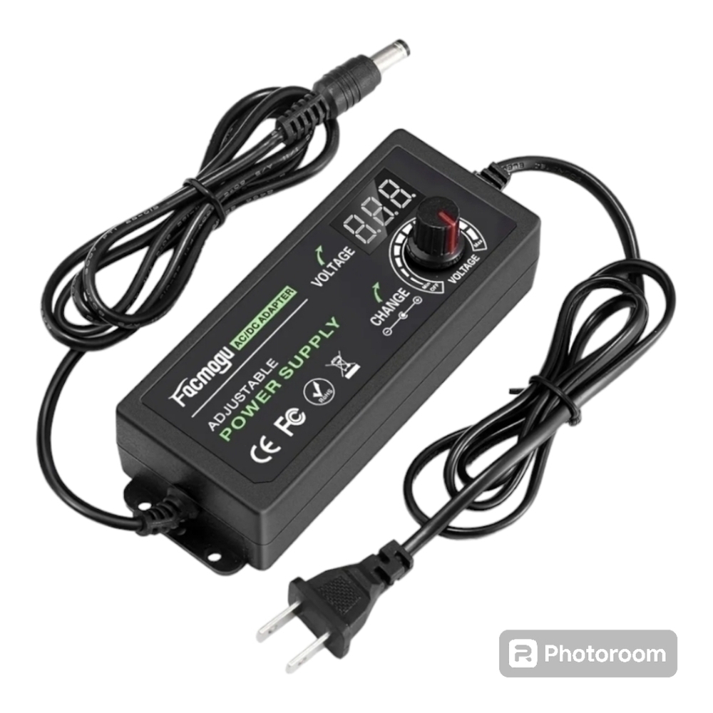 Facmogu 3V-12V 5A 60W Adjustable Power Supply with LED Display, Variable DC 3V 5